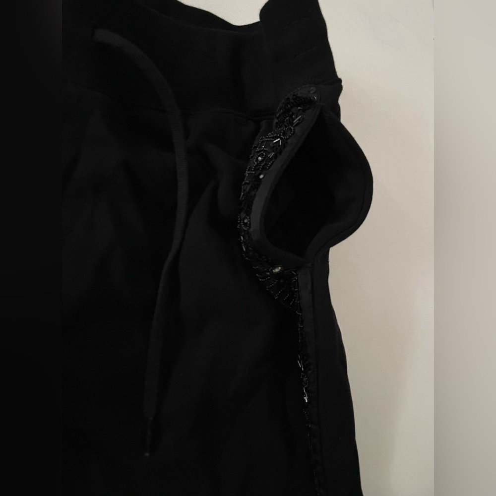 SET POLO RALPH LAUREN Embellished Logo French Terry Hoodie Jogger L Black bling - Picture 6 of 17